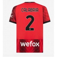 Camiseta AC Milan Davide Calabria #2 Primera Equipación Replica 2023-24 mangas cortas